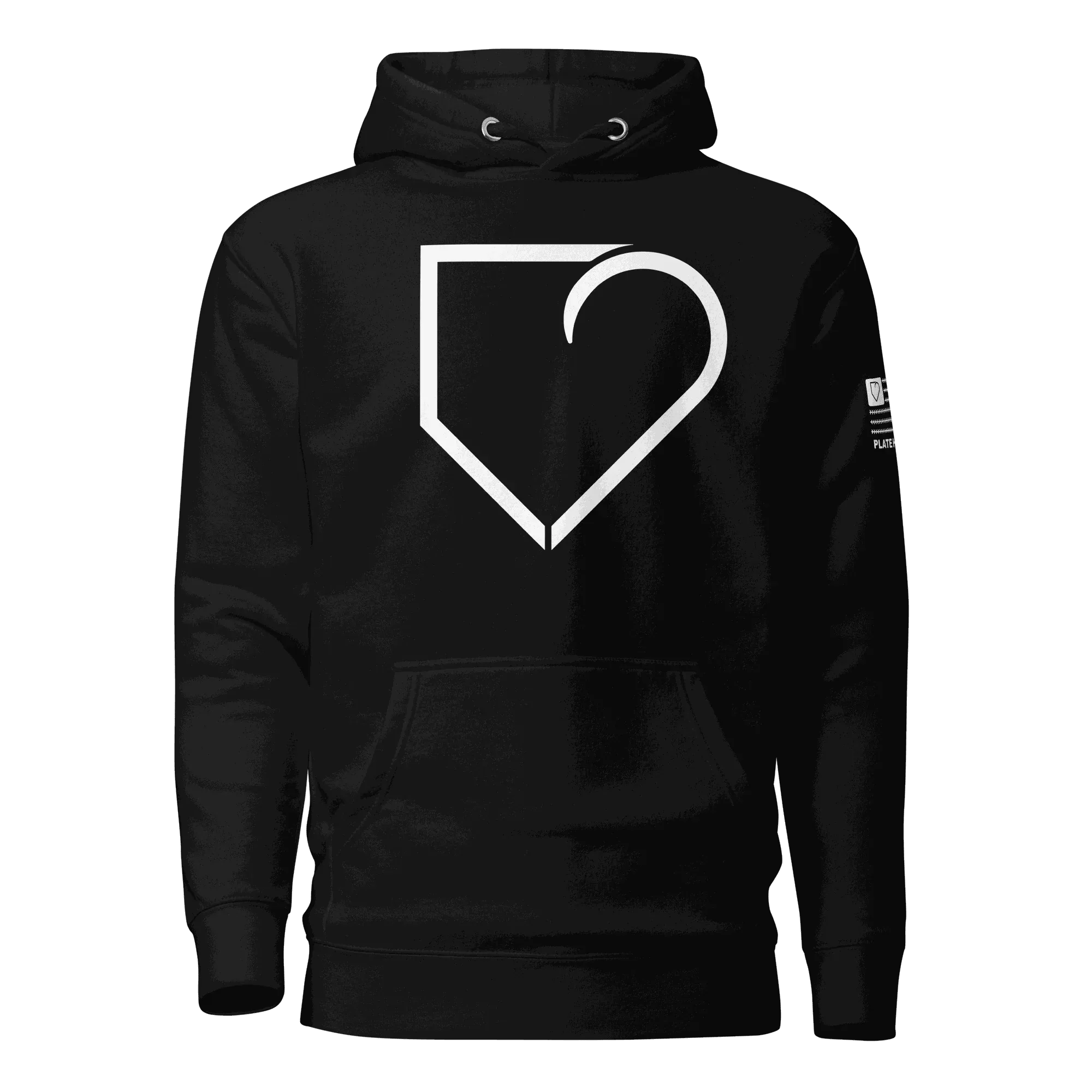 MEN HOODIE HEAVY BLEND FRONT LOGO WHITE PLATEHEART - PlateHeart