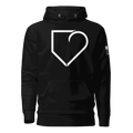 WOMEN HOODIE HEAVY BLEND FRONT LOGO WHITE PLATEHEART - PlateHeart