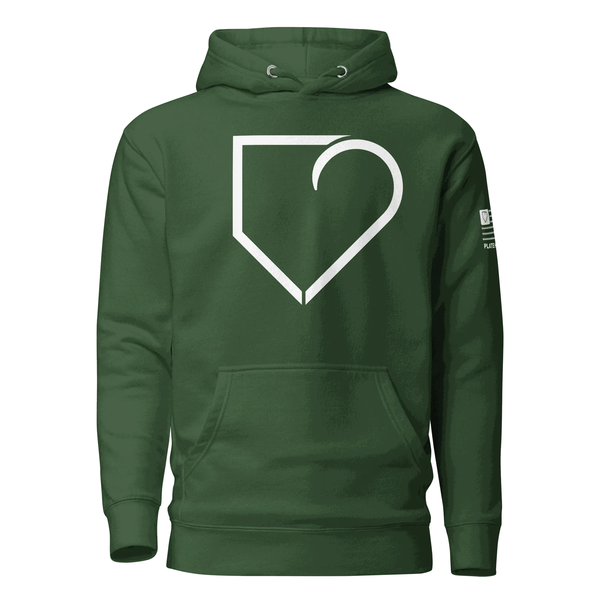 MEN HOODIE HEAVY BLEND FRONT LOGO WHITE PLATEHEART - PlateHeart