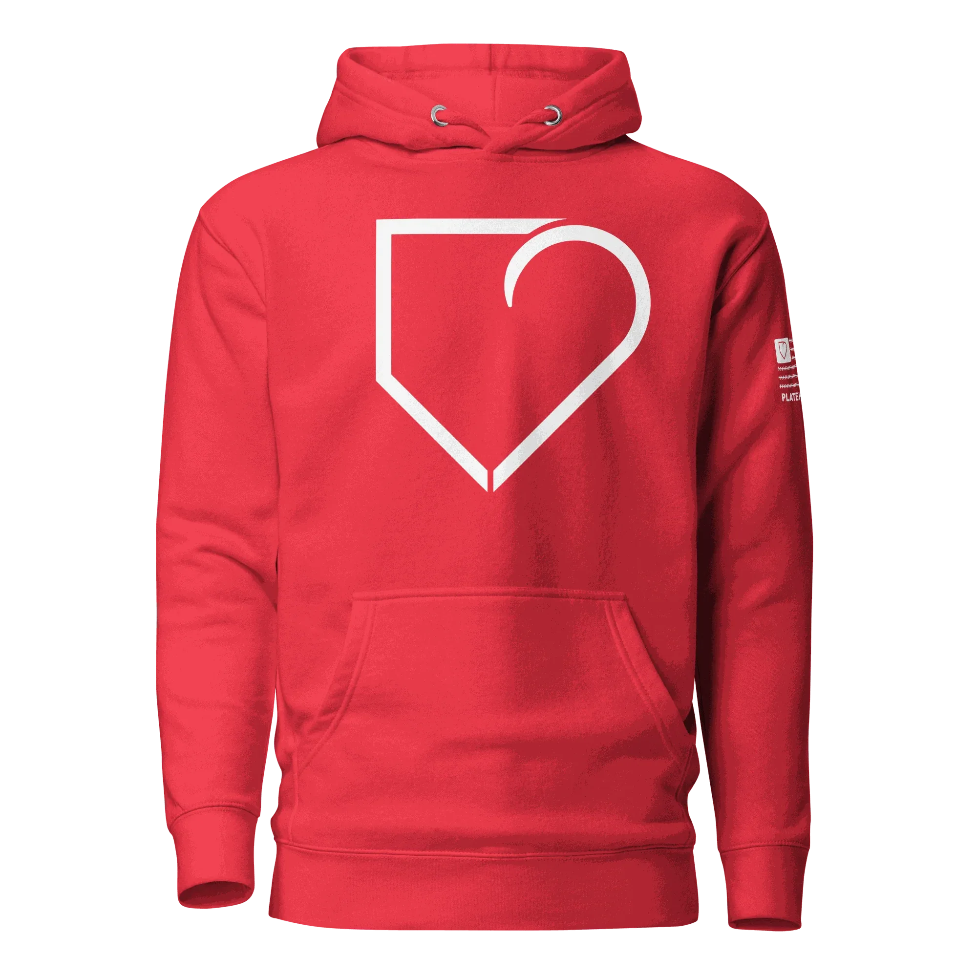 MEN HOODIE HEAVY BLEND FRONT LOGO WHITE PLATEHEART - PlateHeart