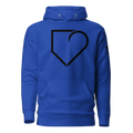 MEN HOODIE HEAVY BLEND FRONT LOGO BLACK PLATEHEART - PlateHeart