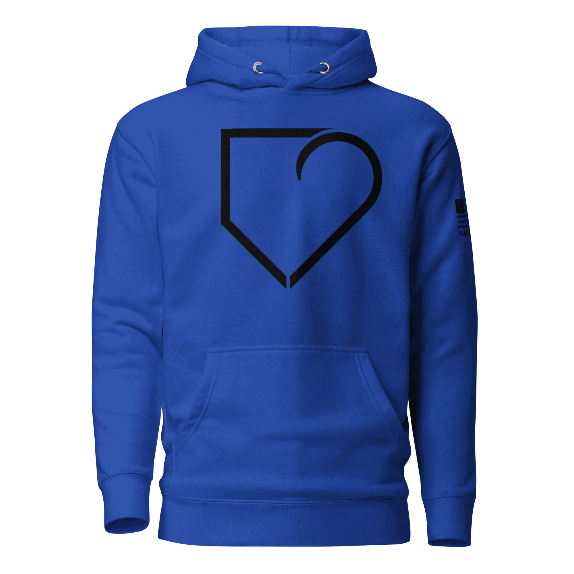 MEN HOODIE HEAVY BLEND FRONT LOGO BLACK PLATEHEART - PlateHeart
