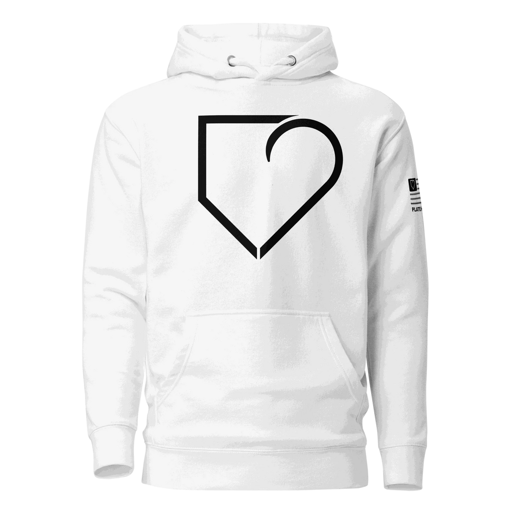 MEN HOODIE HEAVY BLEND FRONT LOGO BLACK PLATEHEART - PlateHeart