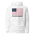 WOMEN HOODIE HEAVY BLEND 4TH OF JULY USA FLAG PLATEHEART - PlateHeart