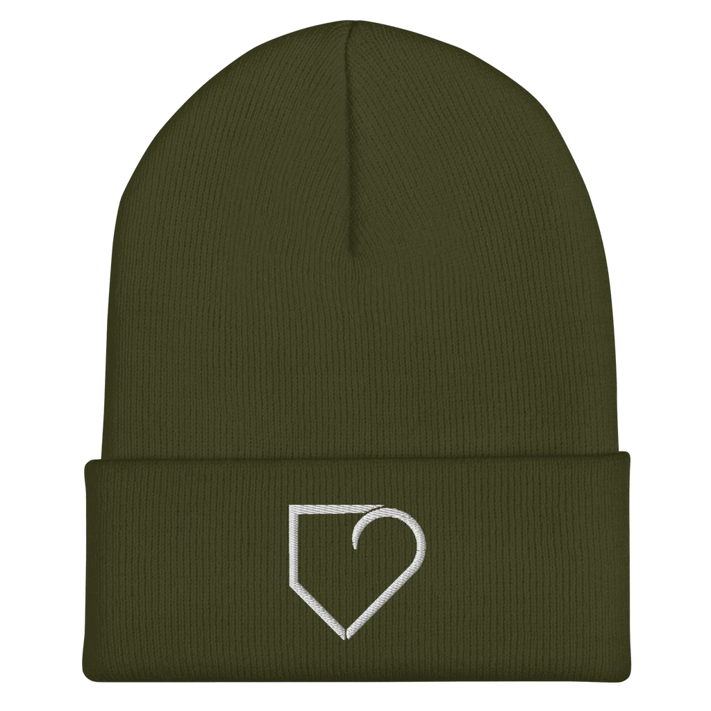 CUFFED BEANIE EMBROIDERED LOGO PLATEHEART - PlateHeart