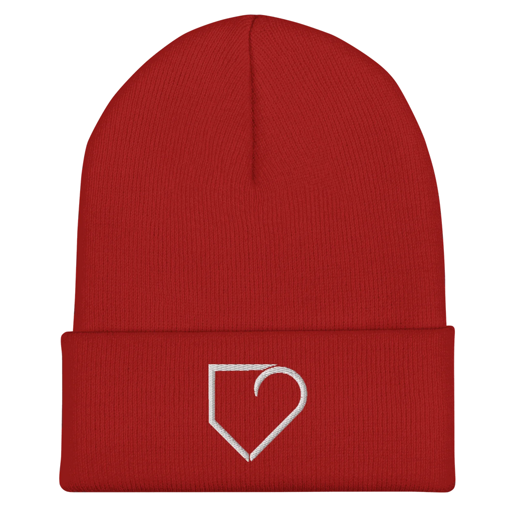 CUFFED BEANIE EMBROIDERED LOGO PLATEHEART - PlateHeart
