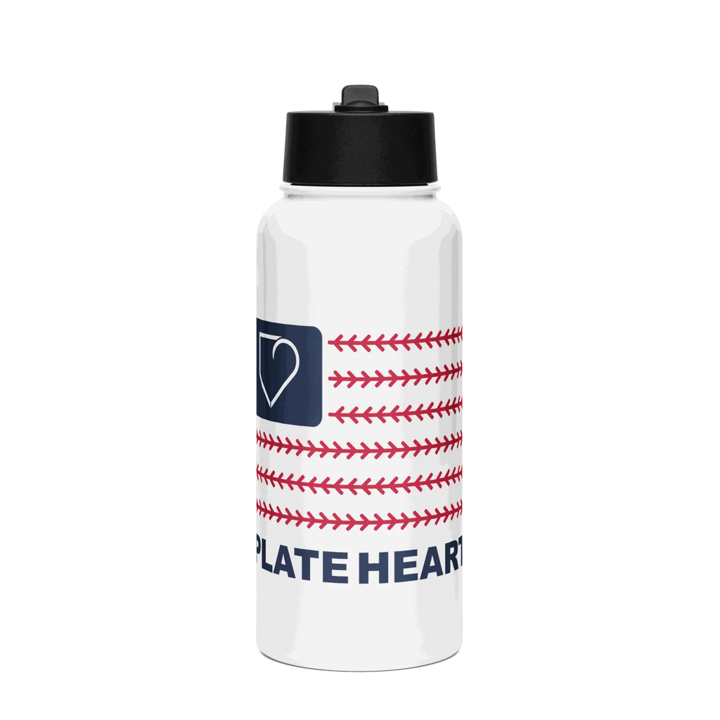 STAINLESS STEEL WATER BOTTLE WITH A STRAW LID PLATEHEART - PlateHeart