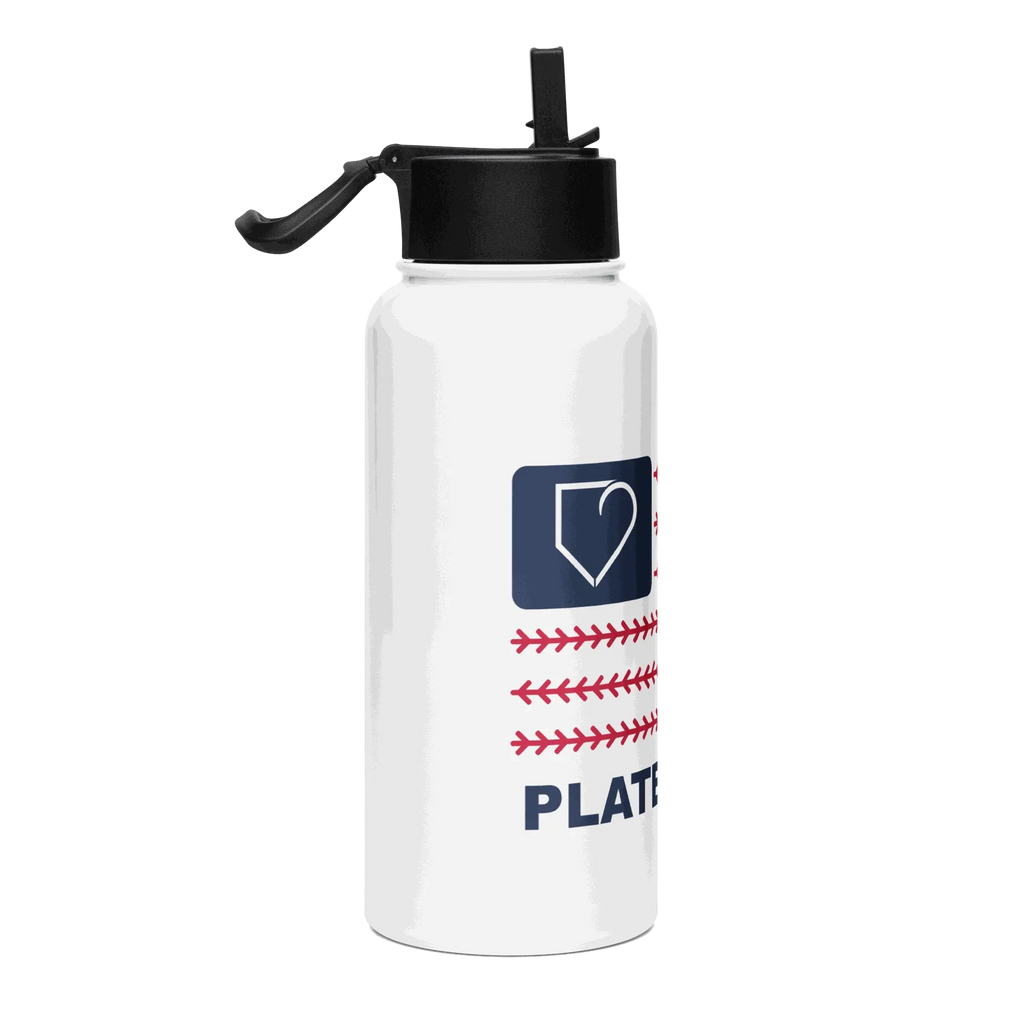 STAINLESS STEEL WATER BOTTLE WITH A STRAW LID PLATEHEART - PlateHeart