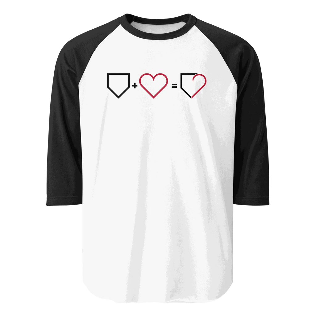 MEN 3 /4 RAGLAN SHIRT PLATE HEART PLATEHEART - PlateHeart