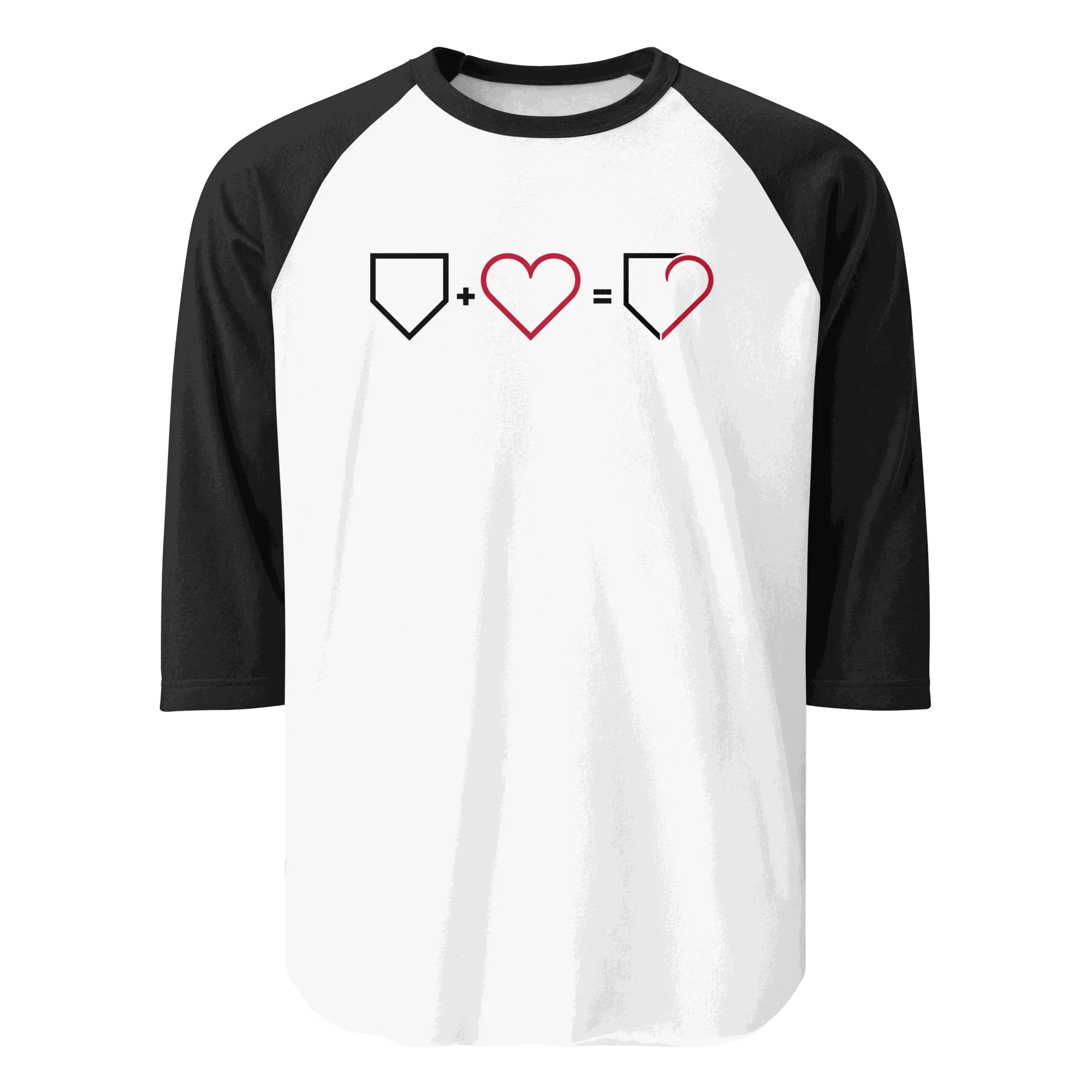 MEN 3 /4 RAGLAN SHIRT PLATE HEART PLATEHEART - PlateHeart