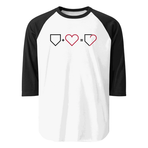 MEN 3 /4 RAGLAN SHIRT PLATE HEART PLATEHEART - PlateHeart