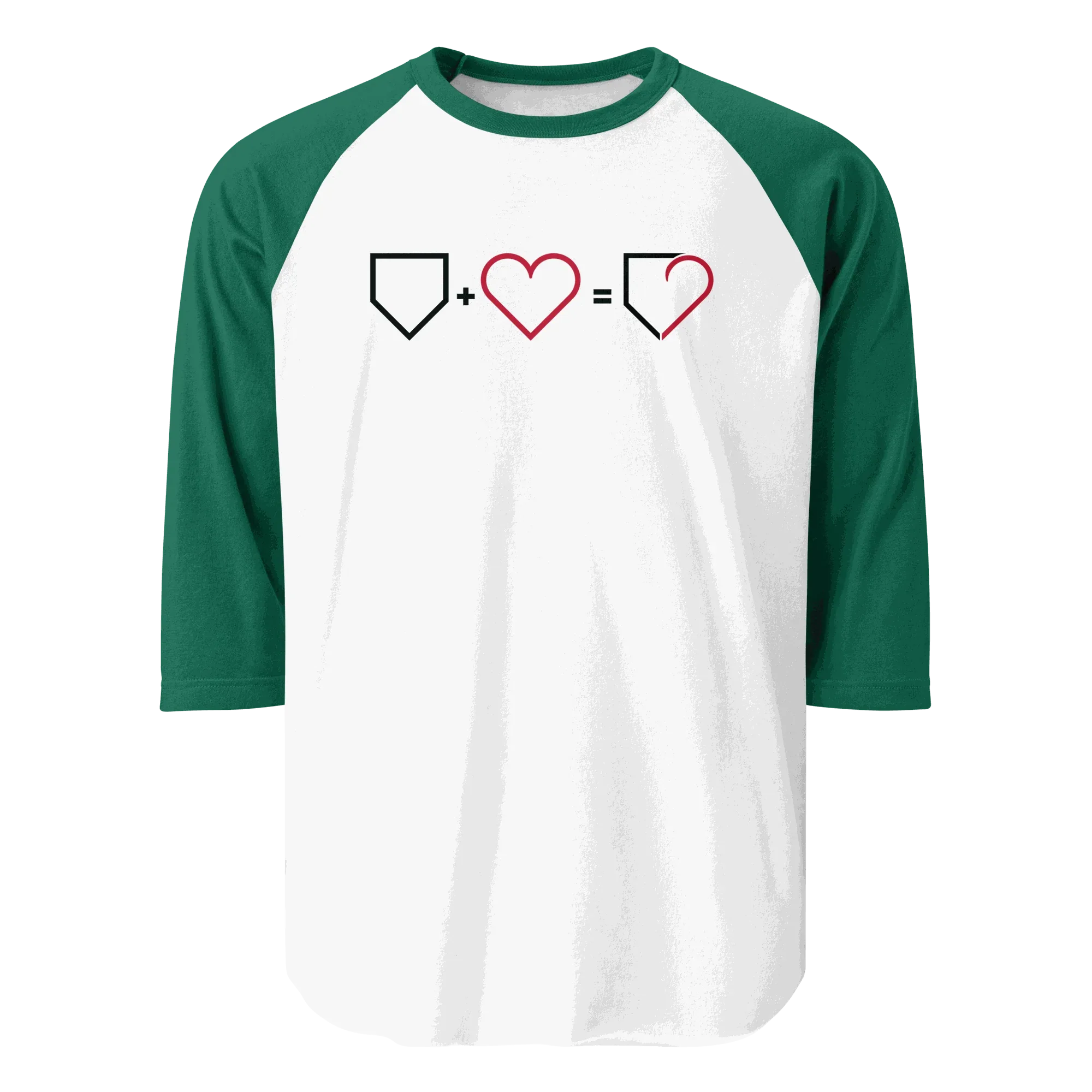 MEN 3 /4 RAGLAN SHIRT PLATE HEART PLATEHEART - PlateHeart