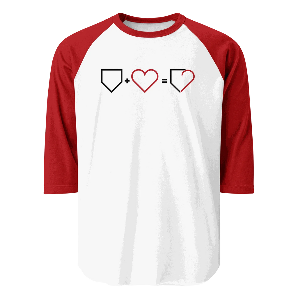MEN 3 /4 RAGLAN SHIRT PLATE HEART PLATEHEART - PlateHeart