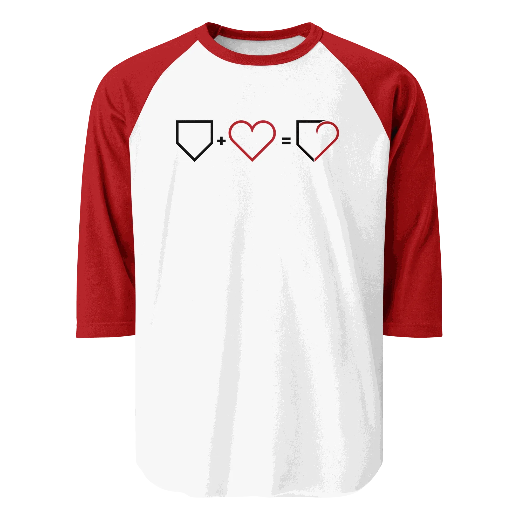 MEN 3 /4 RAGLAN SHIRT PLATE HEART PLATEHEART - PlateHeart