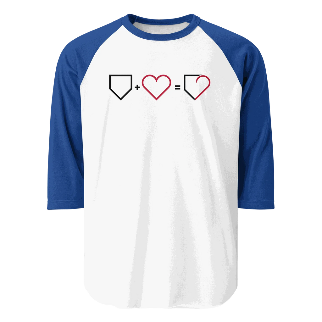 MEN 3 /4 RAGLAN SHIRT PLATE HEART PLATEHEART - PlateHeart