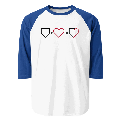 MEN 3 /4 RAGLAN SHIRT PLATE HEART PLATEHEART - PlateHeart