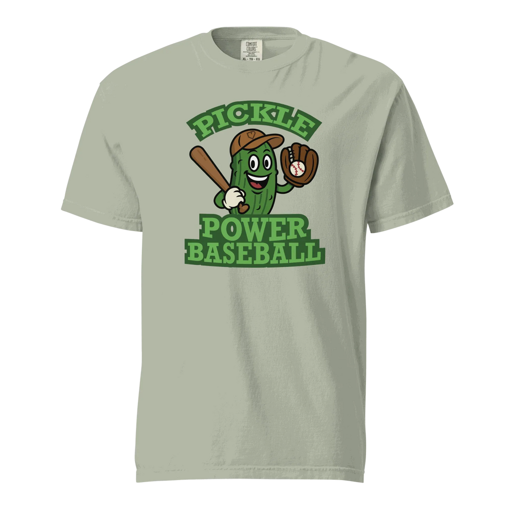 MEN T-SHIRT PICKLE POWER BASEBALL PLATEHEART - PlateHeart
