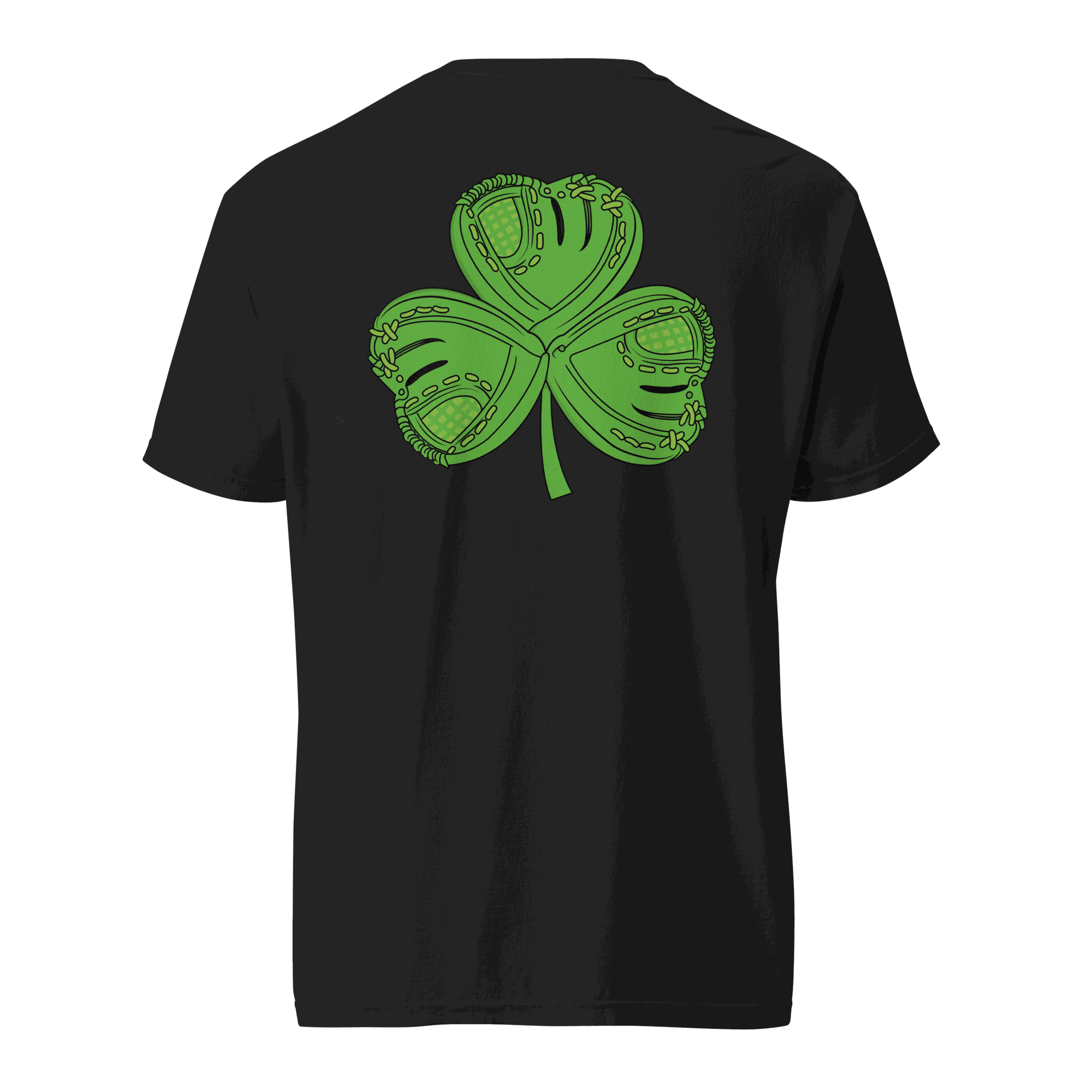 MEN SAINT PATRICKS DAY PLATEHEART BLACK BACK
