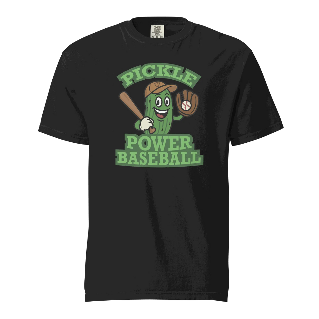MEN T-SHIRT PICKLE POWER BASEBALL PLATEHEART - PlateHeart