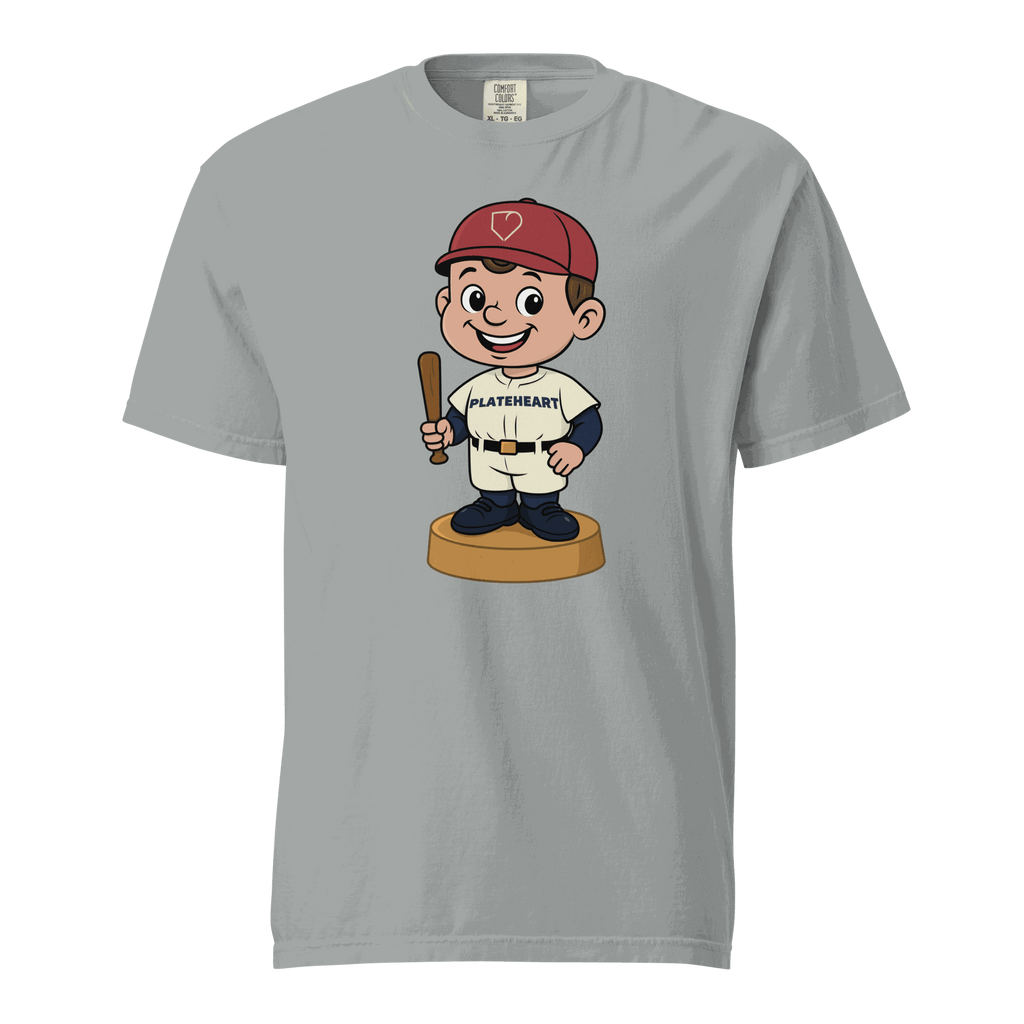 MEN T-SHIRT BOBBLE HEAD PLATEHEART GRAY
