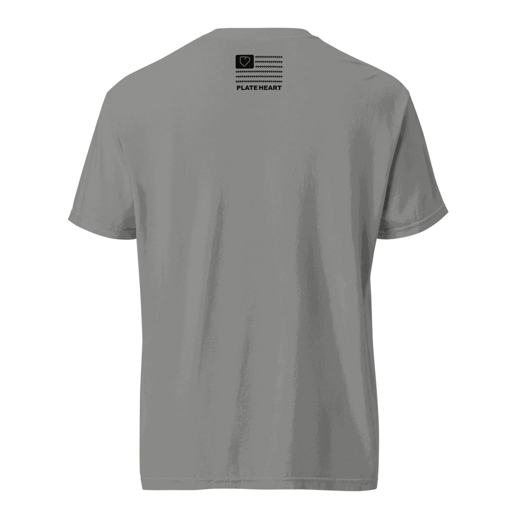 MEN T-SHIRT FRONT LOGO BLACK PLATEHEART - PlateHeart
