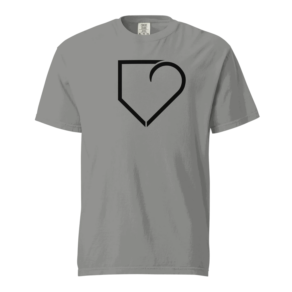 MEN T-SHIRT FRONT LOGO BLACK PLATEHEART - PlateHeart