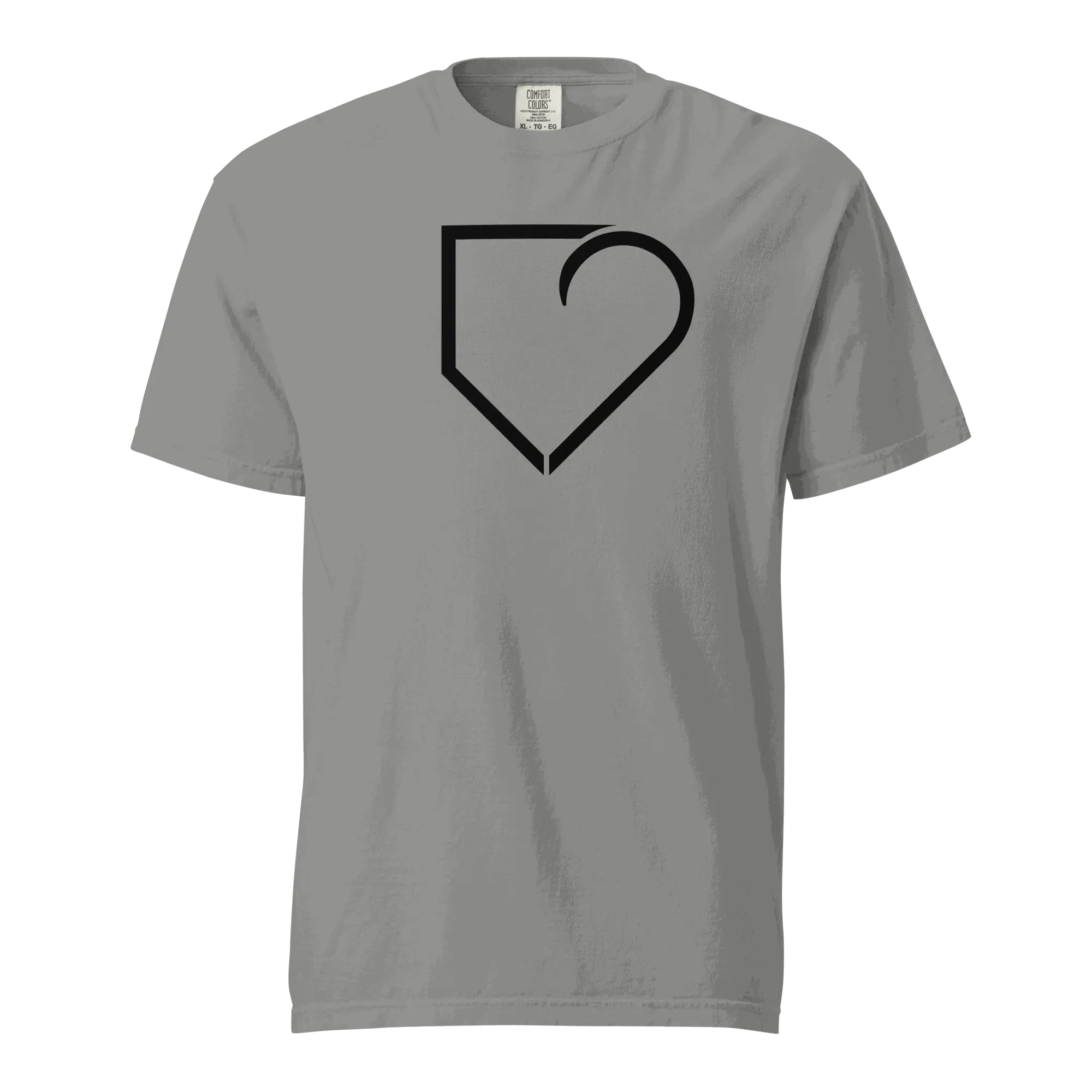 MEN T-SHIRT FRONT LOGO BLACK PLATEHEART - PlateHeart