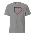MEN T-SHIRT FRONT LOGO BLUE AND RED PLATEHEART - PlateHeart