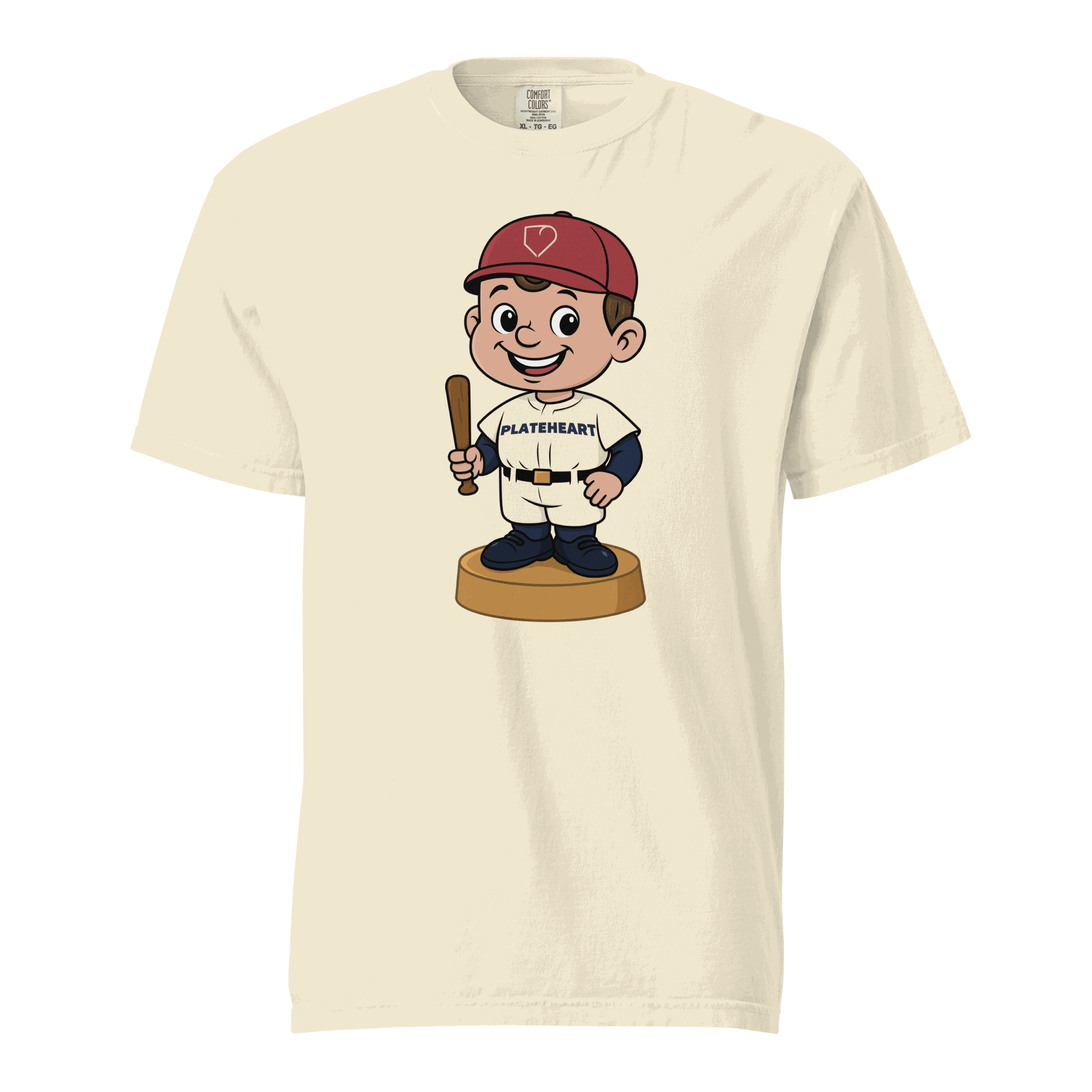MEN T-SHIRT BOBBLE HEAD PLATEHEART IVORY
