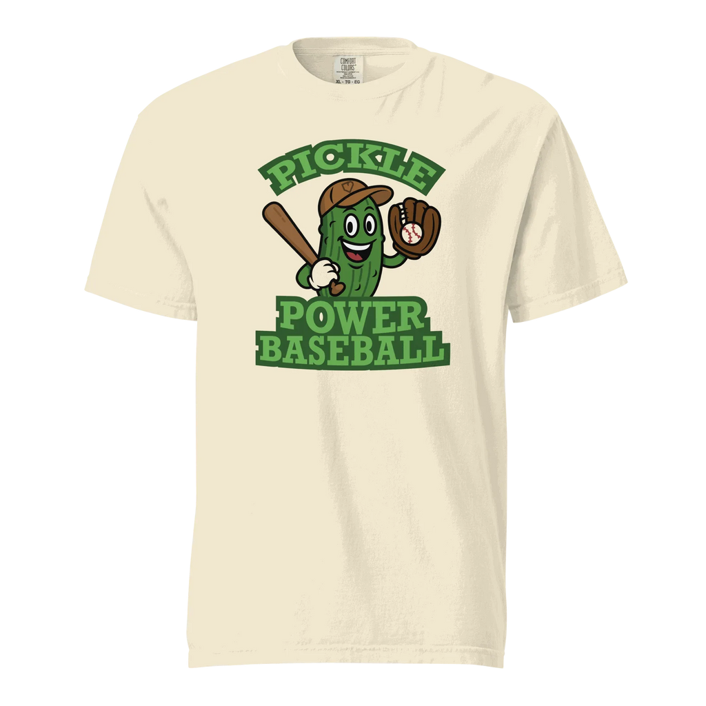 MEN T-SHIRT PICKLE POWER BASEBALL PLATEHEART - PlateHeart