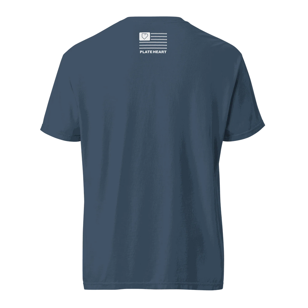 MEN T-SHIRT FRONT LOGO WHITE PLATEHEART - PlateHeart