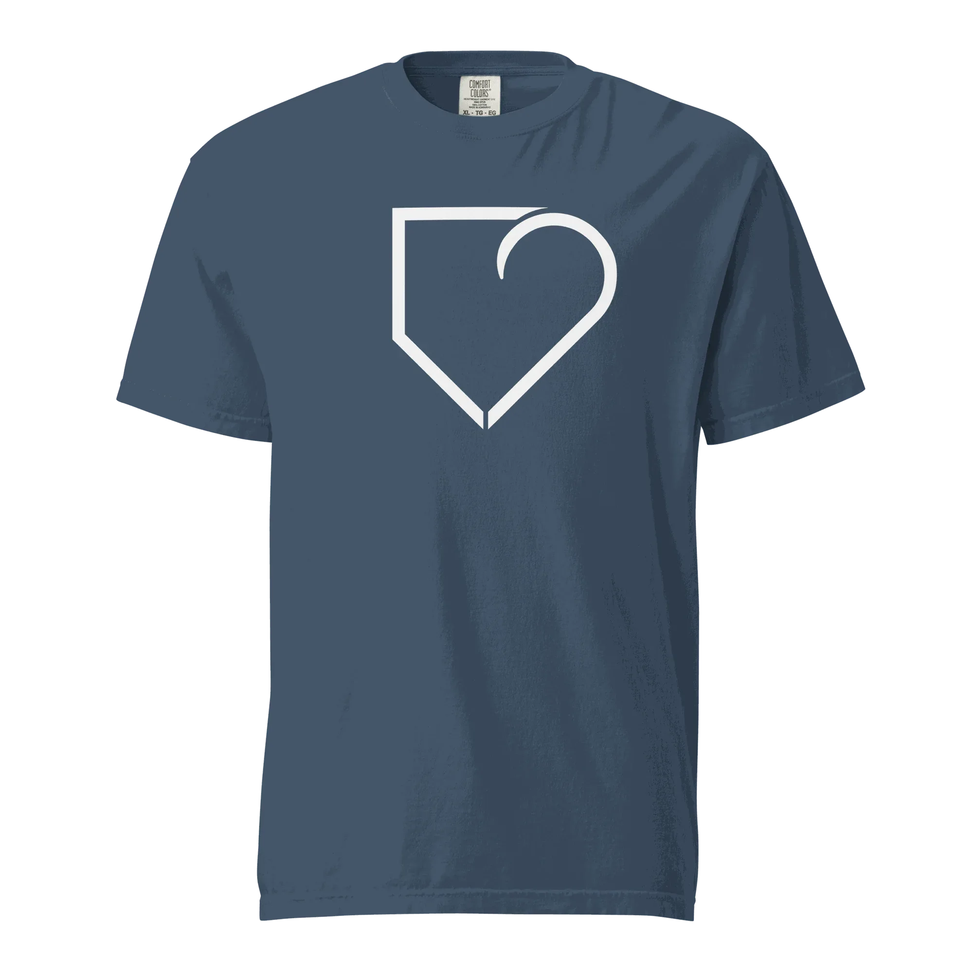 MEN T-SHIRT FRONT LOGO WHITE PLATEHEART - PlateHeart