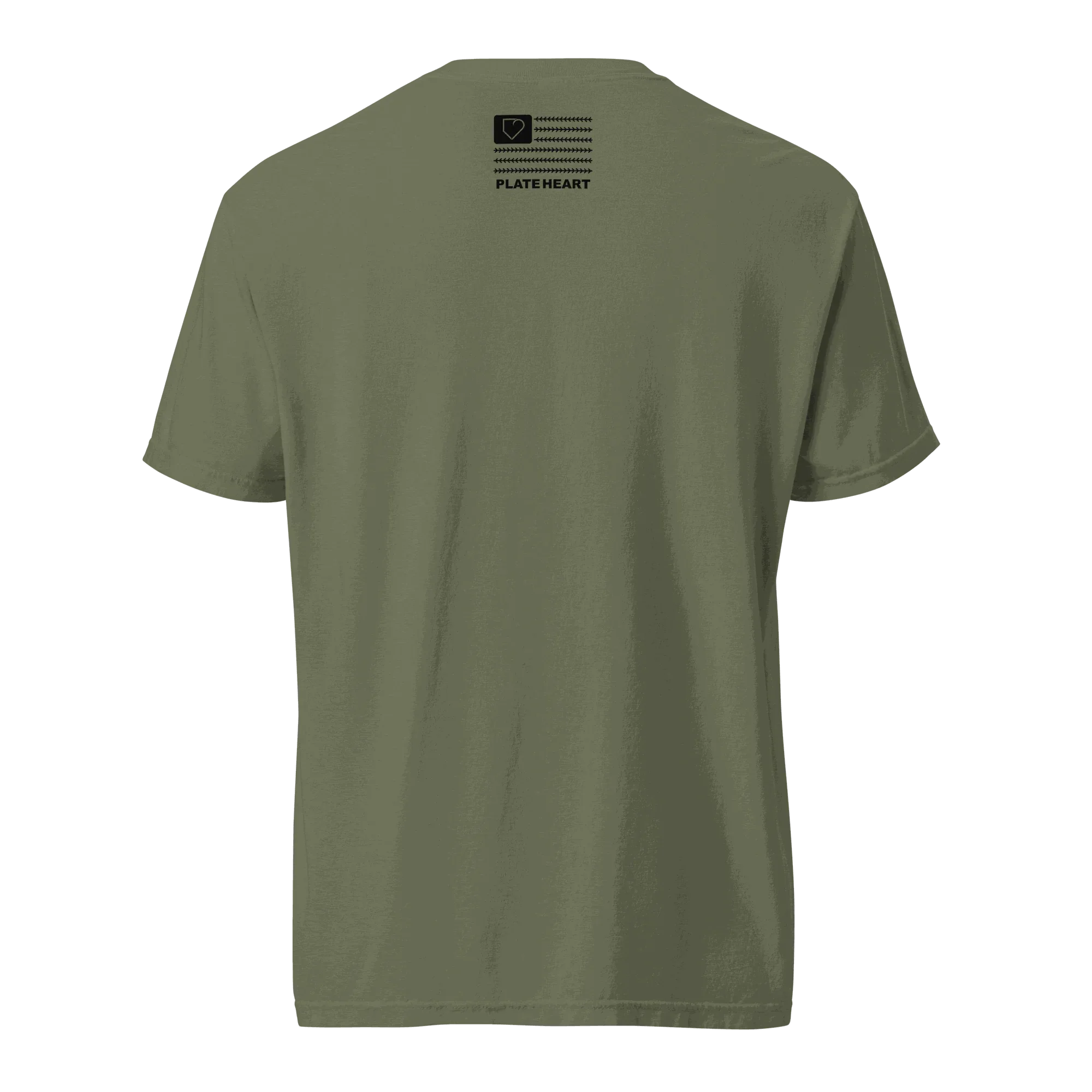 MEN T-SHIRT FRONT LOGO BLACK PLATEHEART - PlateHeart