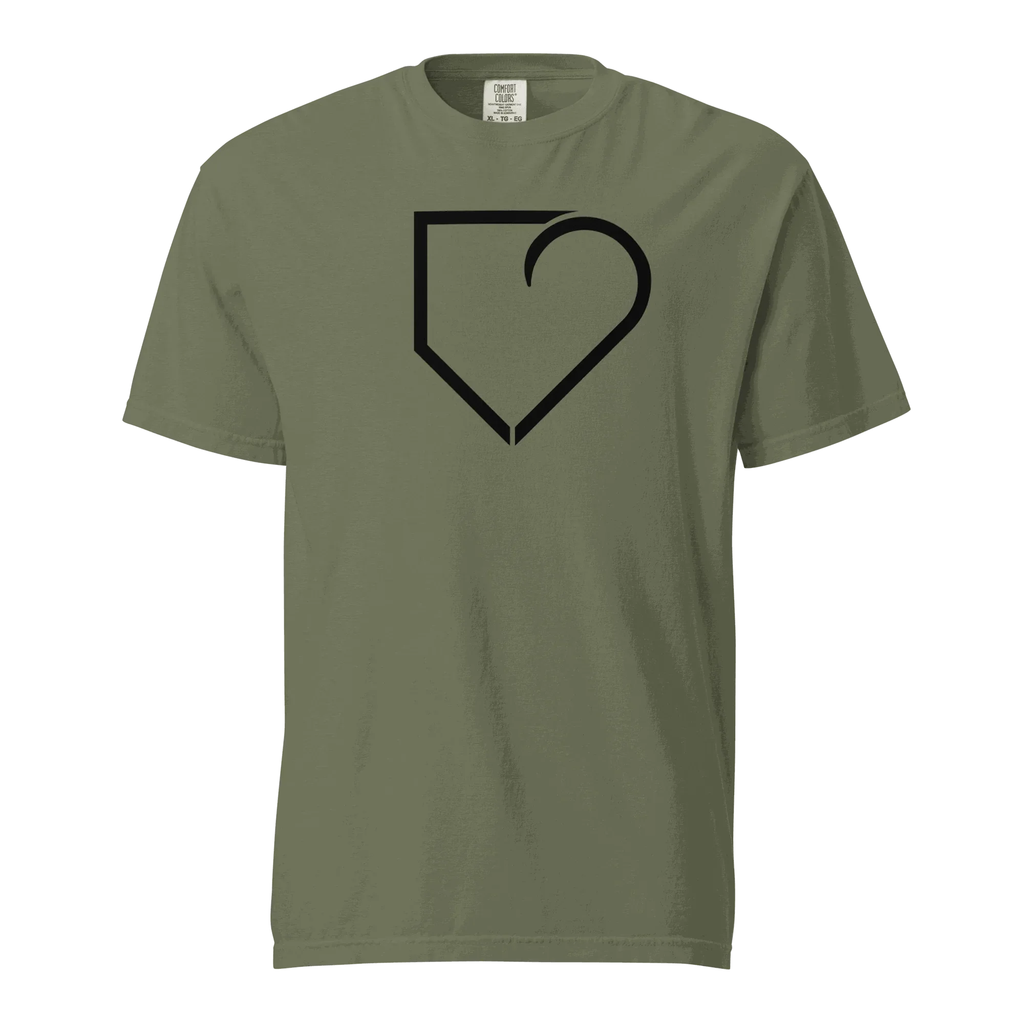 MEN T-SHIRT FRONT LOGO BLACK PLATEHEART - PlateHeart
