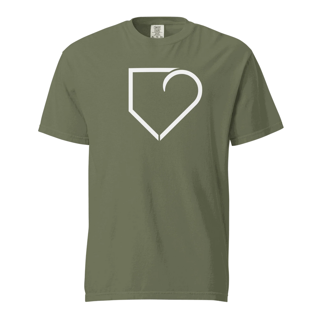 MEN T-SHIRT FRONT LOGO WHITE PLATEHEART - PlateHeart