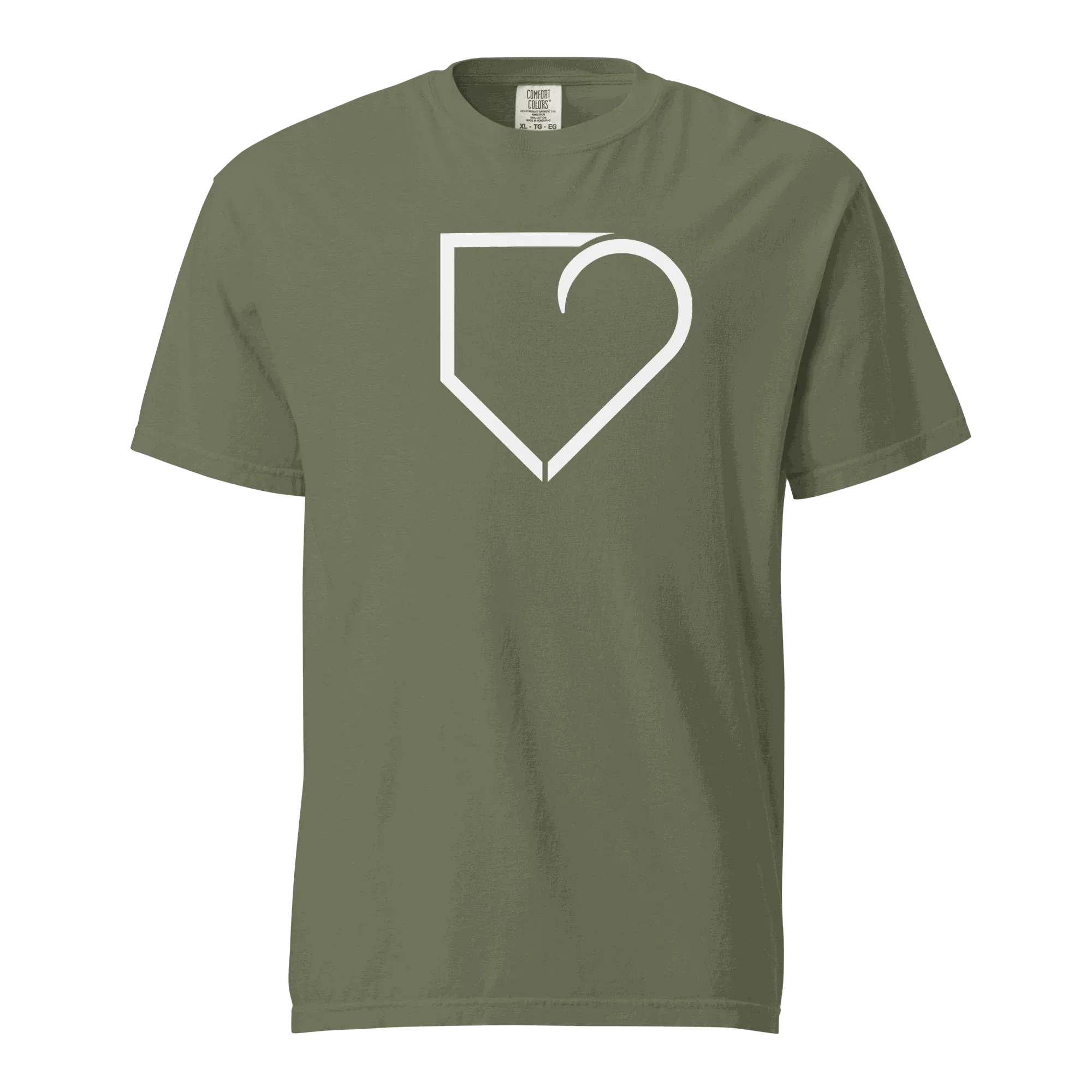 MEN T-SHIRT FRONT LOGO WHITE PLATEHEART - PlateHeart