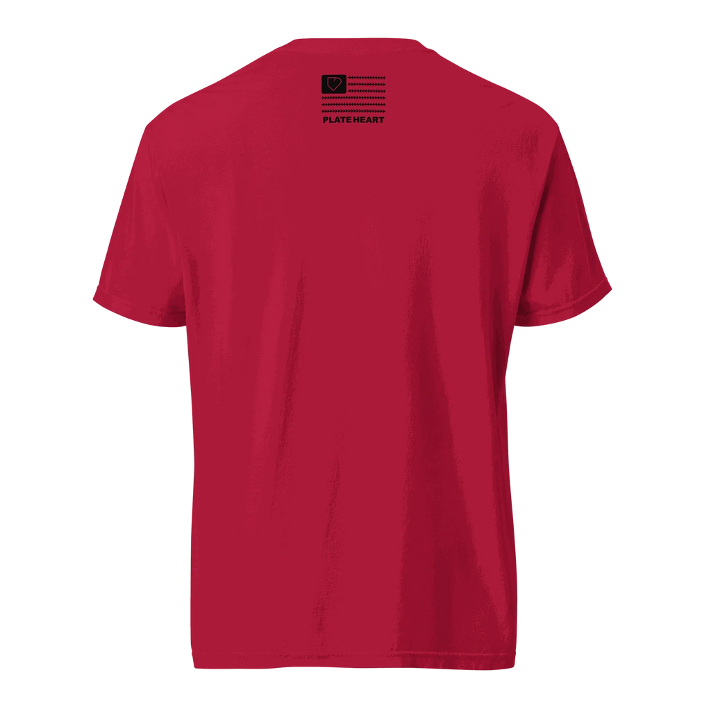 MEN T-SHIRT FRONT LOGO BLACK PLATEHEART - PlateHeart