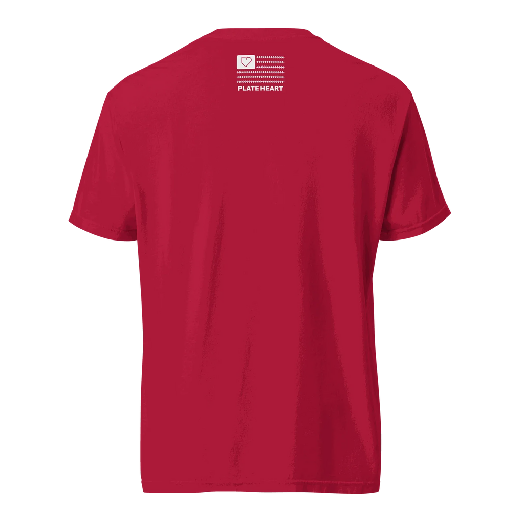 MEN T-SHIRT FRONT LOGO WHITE PLATEHEART - PlateHeart