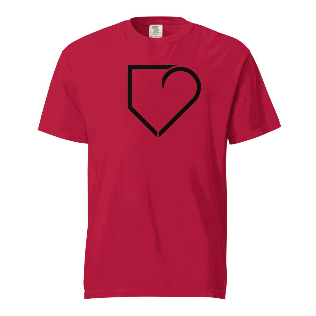 MEN T-SHIRT FRONT LOGO BLACK PLATEHEART - PlateHeart