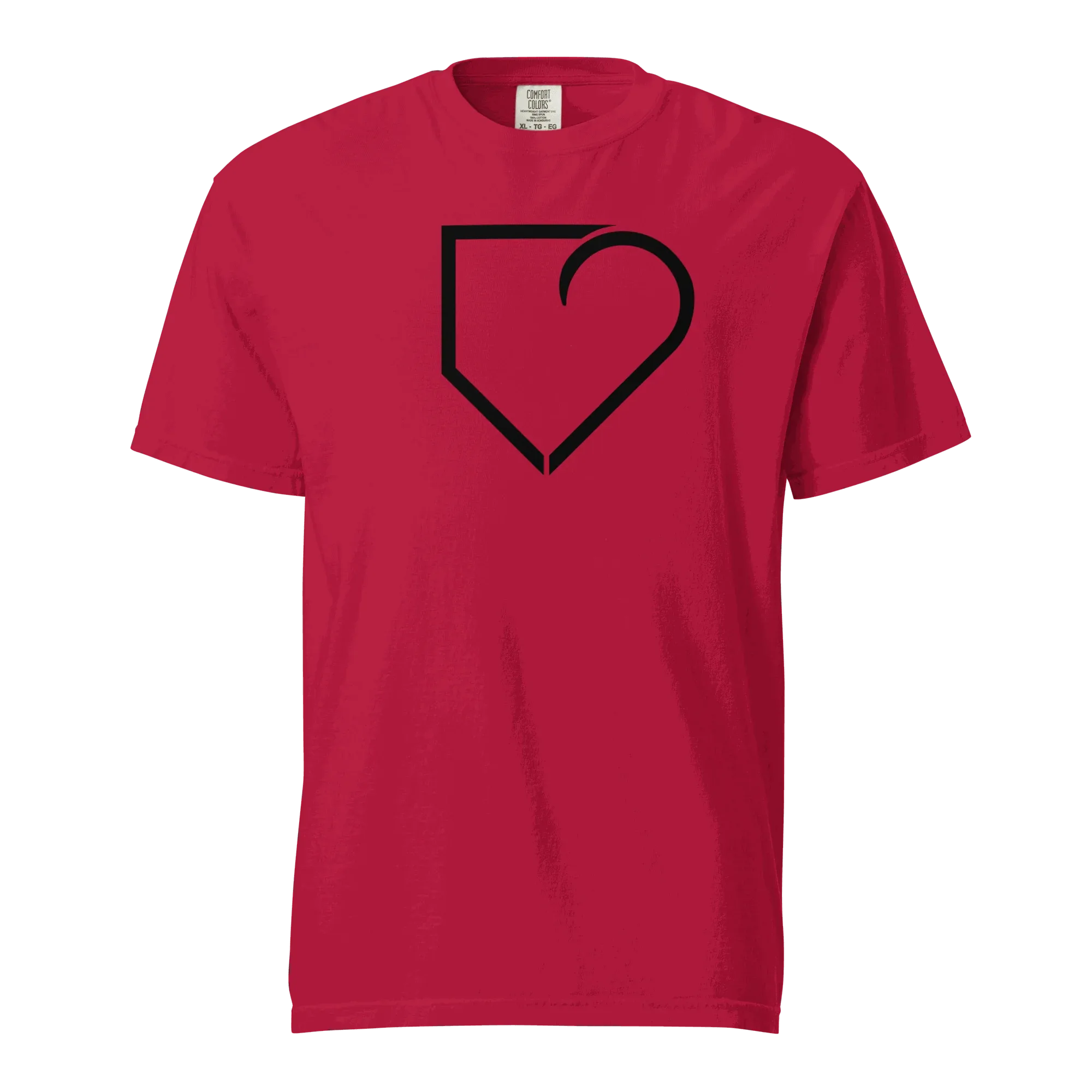 MEN T-SHIRT FRONT LOGO BLACK PLATEHEART - PlateHeart