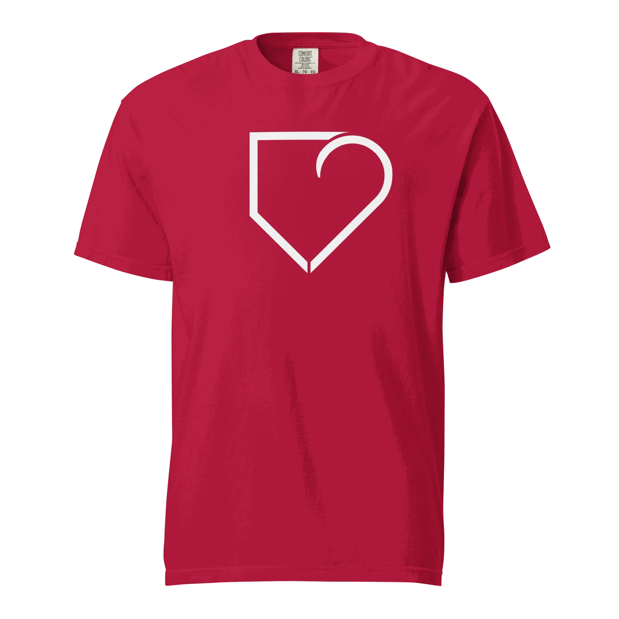 MEN T-SHIRT FRONT LOGO WHITE PLATEHEART - PlateHeart