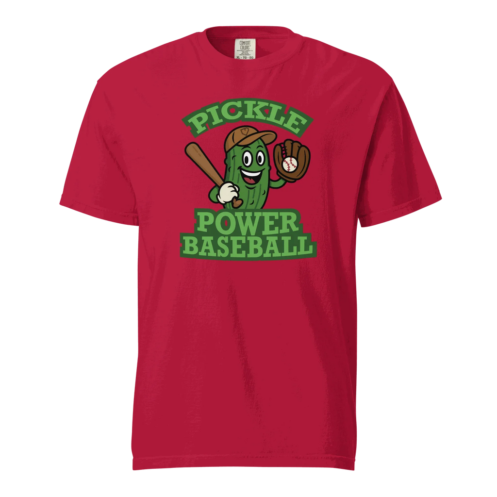 MEN T-SHIRT PICKLE POWER BASEBALL PLATEHEART - PlateHeart
