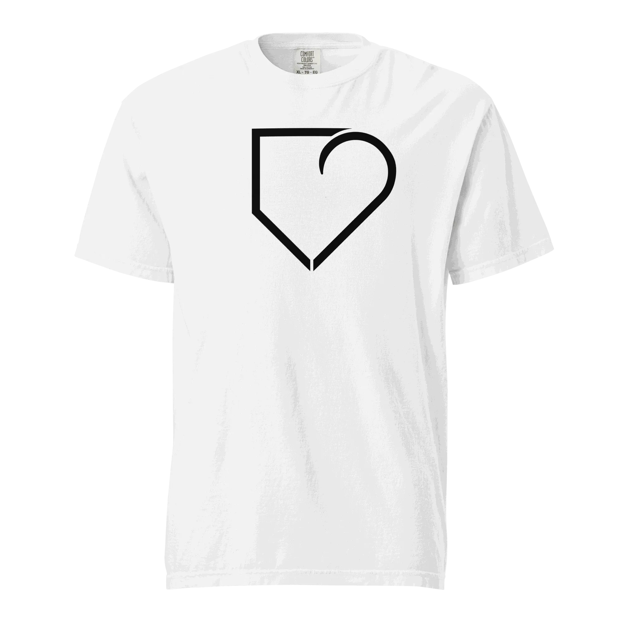MEN T-SHIRT FRONT LOGO BLACK PLATEHEART - PlateHeart