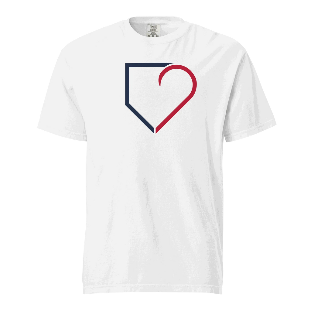 MEN T-SHIRT FRONT LOGO BLUE AND RED PLATEHEART - PlateHeart