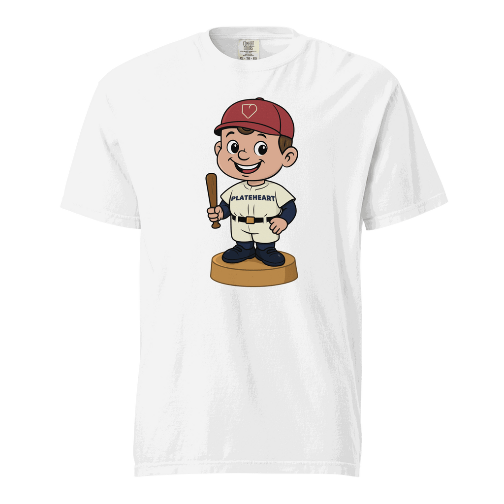 MEN T-SHIRT BOBBLE HEAD PLATEHEART WHITE