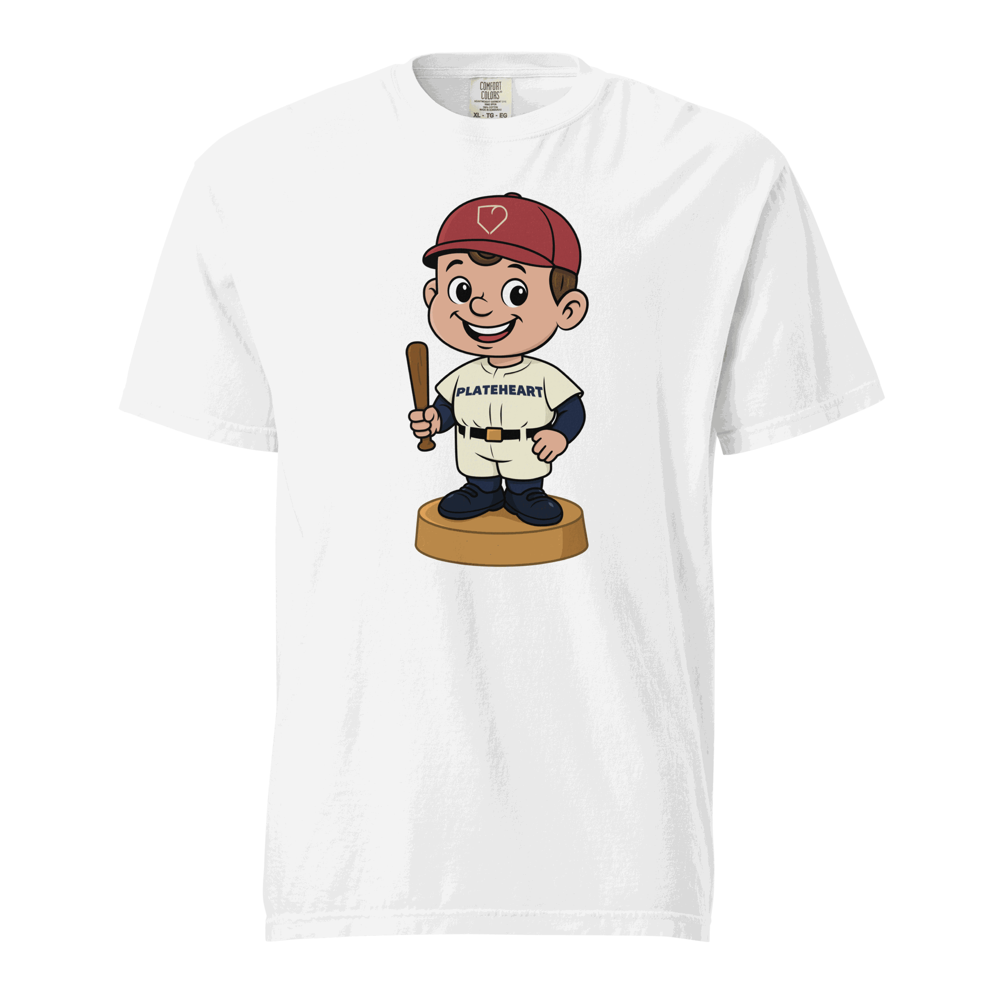 MEN T-SHIRT BOBBLE HEAD PLATEHEART WHITE