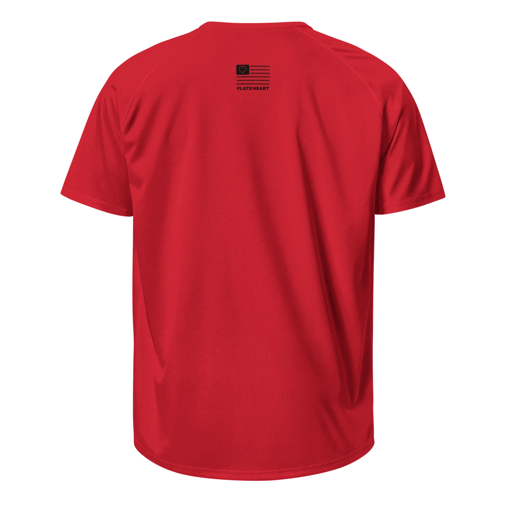 MEN SPORTS JERSEY FRONT LOG BLACK PLATEHEART - PlateHeart