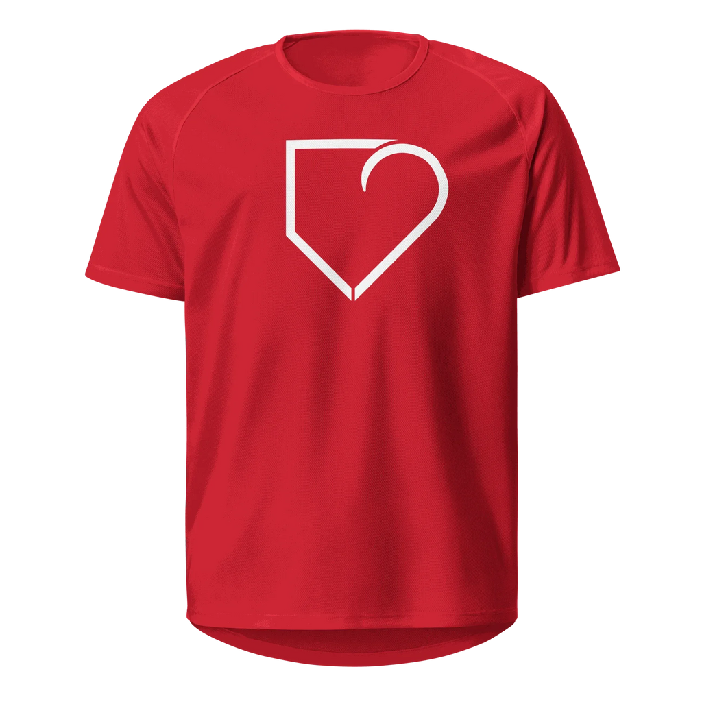 MEN SPORTS JERSEY FRONT LOGO WHITE PLATEHEART - PlateHeart