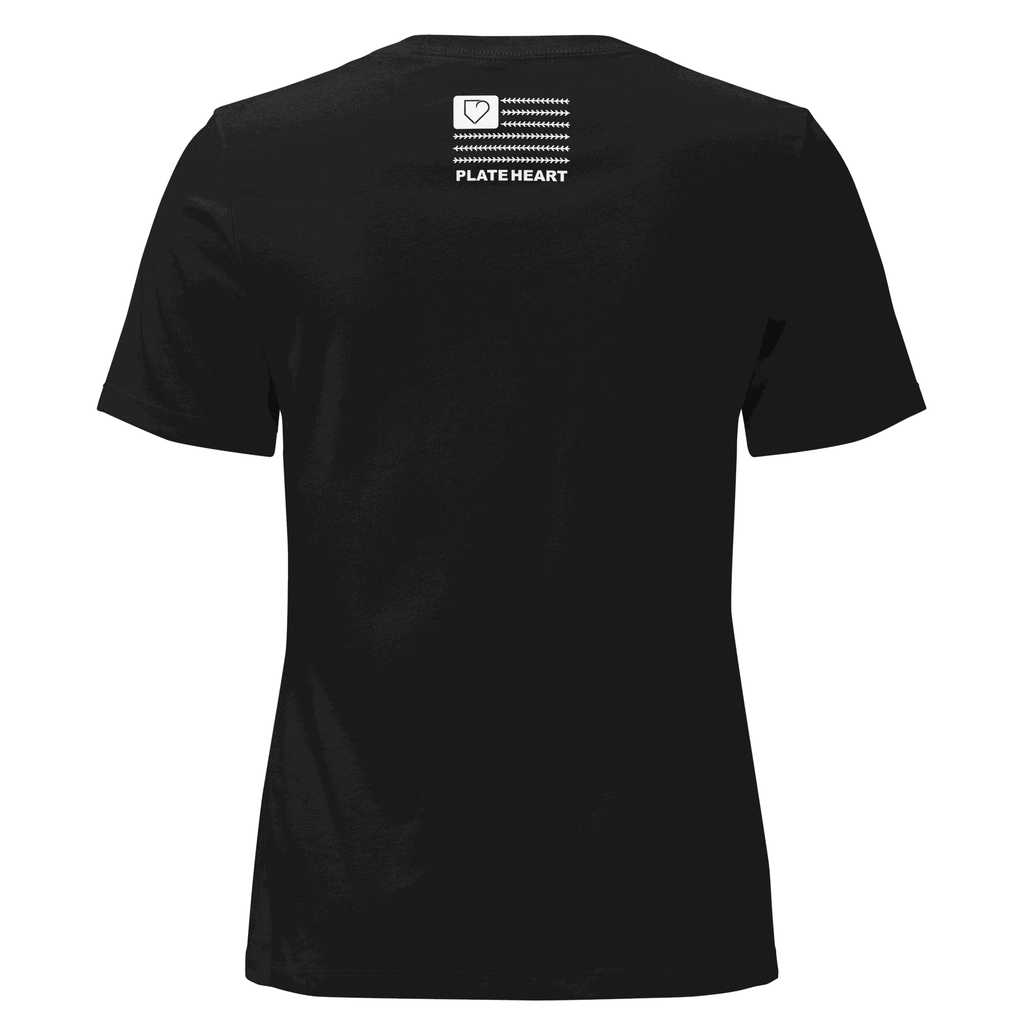 WOMEN RELAXED T-SHIRT FRONT LOGO WHITE PLATEHEART - PlateHeart