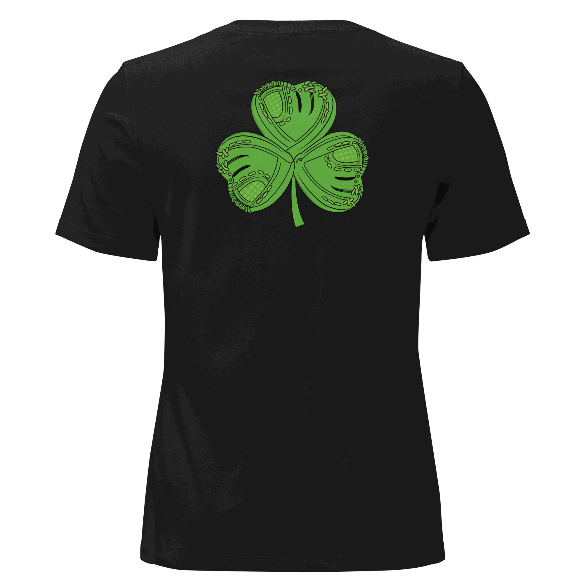 WOMEN SAINT PATRICKS DAY PLATEHEART BLACK BACK